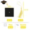 Graduation Cap Chocolate Decorations, 50pcs Black and Dark Blue 2026 Graduation Party Set for Chocolates Candies